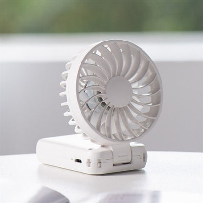 F458 With Neck Rope Summer 3 Speeds Adjustable Foldable Mini Handheld Fan(White) - Electric Fans by buy2fix | Online Shopping UK | buy2fix