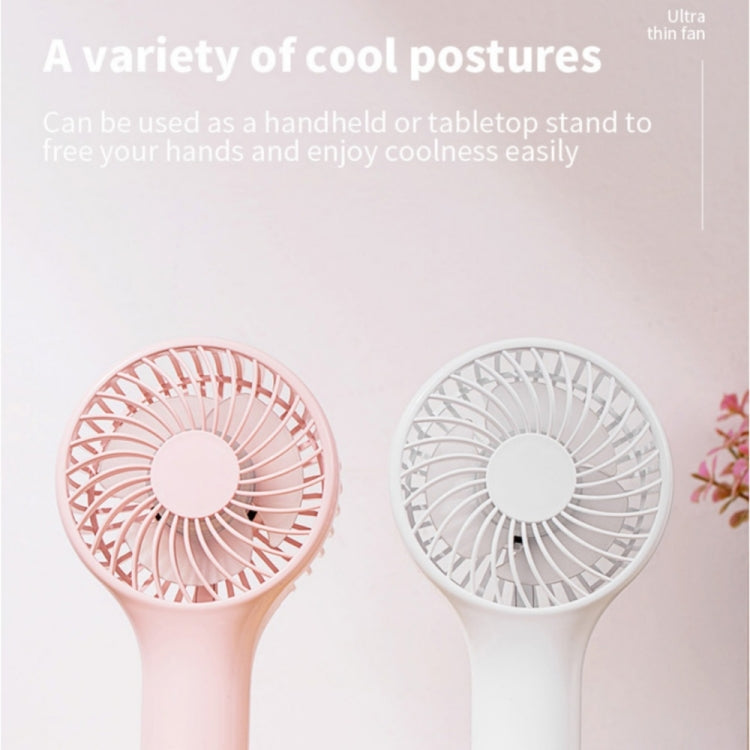 S13 Portable Summer Cooling Fan Hanging Buckle Mini 3 Wind Speed Handheld Fan(White) - Electric Fans by buy2fix | Online Shopping UK | buy2fix