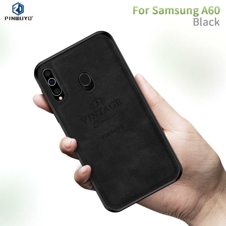 PINWUYO Shockproof Waterproof Full Coverage PC + TPU + Skin Protective Case for Galaxy A60(Black) - Galaxy Phone Cases by PINWUYO | Online Shopping UK | buy2fix