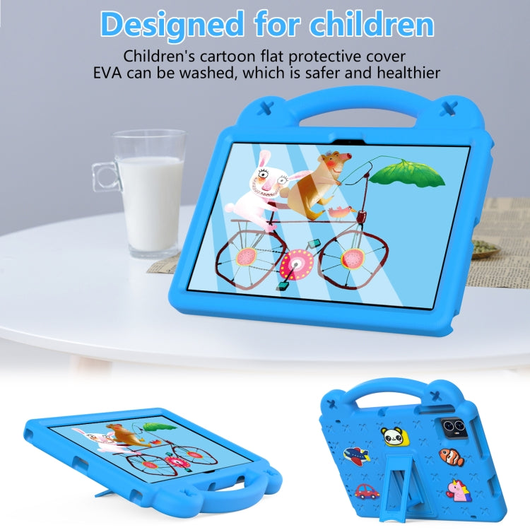 For Walmart ONN 10.1 Gen4 2024 Handle Kickstand Children EVA Shockproof Tablet Case(Sky Blue) - Others by buy2fix | Online Shopping UK | buy2fix