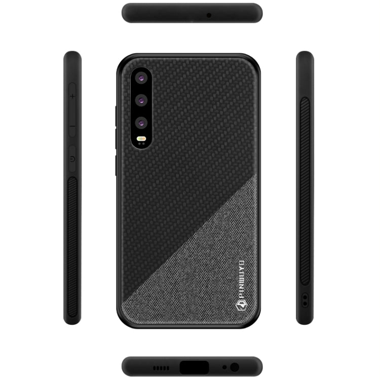 PINWUYO Honors Series Shockproof PC + TPU Protective Case for Huawei P30(Black) - Huawei Cases by PINWUYO | Online Shopping UK | buy2fix