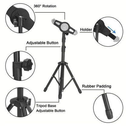 XWJ-LP002 For 7.9-12 inch Tablet Portable 360 Degree Rotation  Aluminum Alloy Tripod - Stand by buy2fix | Online Shopping UK | buy2fix