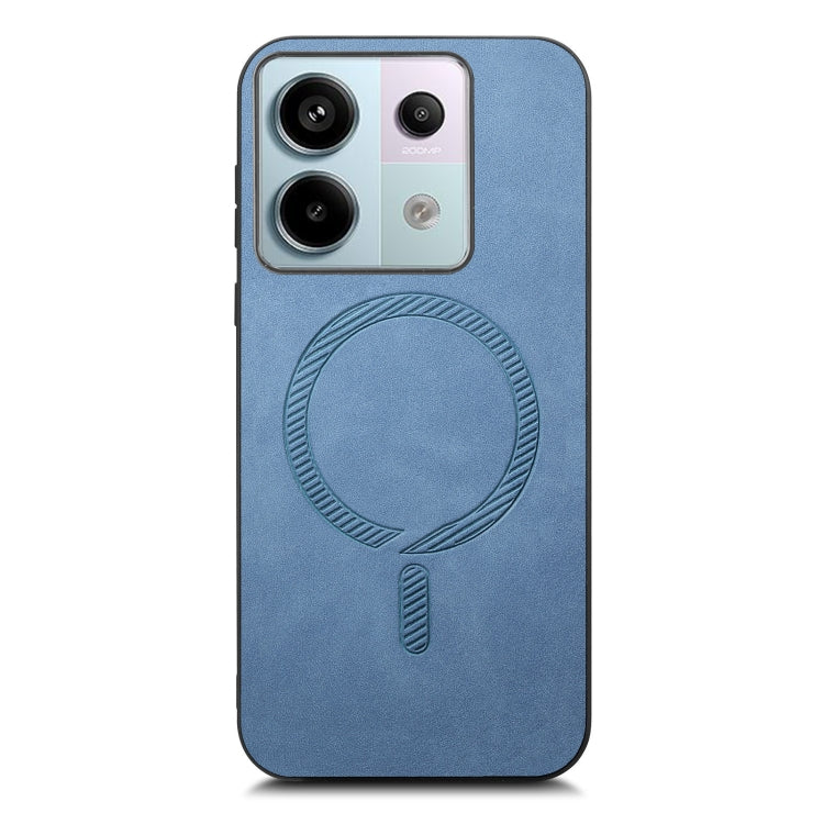 For Xiaomi Redmi K60 Ultra Solid Color Retro Magsafe PU Back Cover Phone Case(Blue) - Redmi K60 Ultra Cases by buy2fix | Online Shopping UK | buy2fix