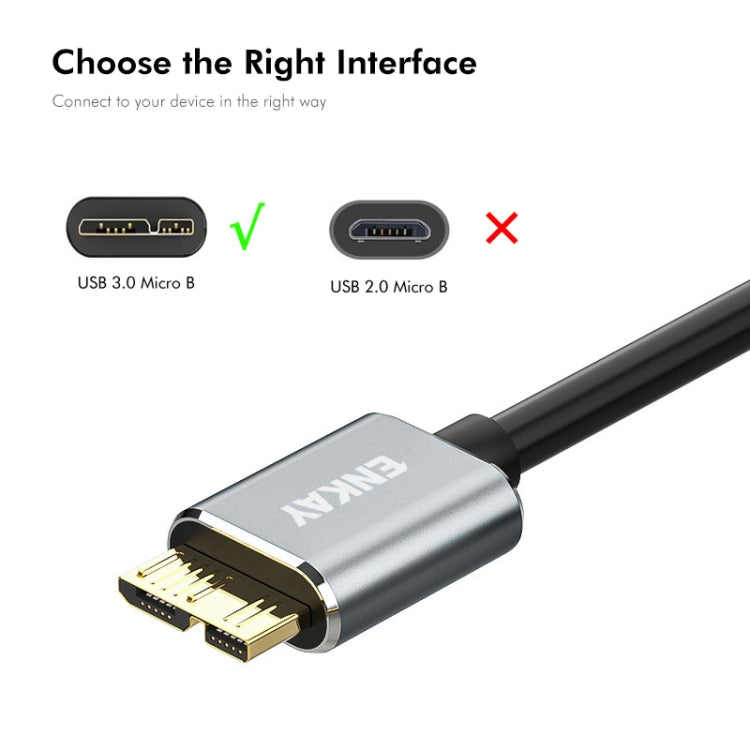 ENKAY USB 3.1 Type-C to USB 3.0 Micro B 10Gbps Data Camera Hard Drive Cable, Length:1m - Others by ENKAY | Online Shopping UK | buy2fix