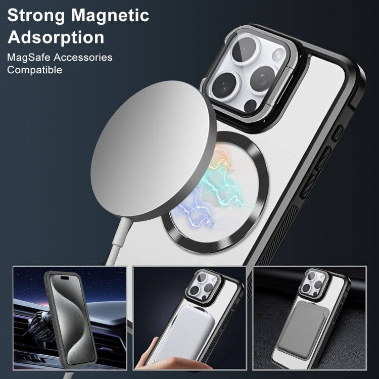 For iPhone 13 Magsafe CD-grain Acrylic Hybrid TPU Phone Case(Black) - iPhone 13 Cases by buy2fix | Online Shopping UK | buy2fix