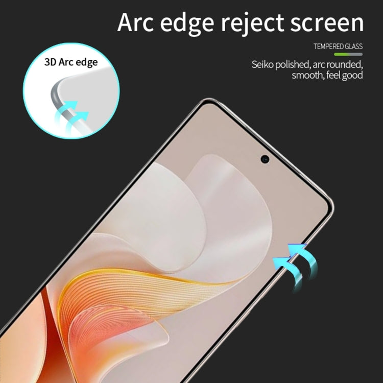 For vivo S19 PINWUYO 9H 3D Curved Explosion-proof Tempered Glass Film(Black) - vivo Tempered Glass by PINWUYO | Online Shopping UK | buy2fix