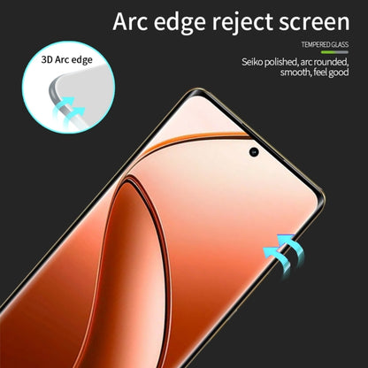 For Realme 12 Pro+ PINWUYO 9H 3D Hot Bending Tempered Glass Film(Black) - Realme Tempered Glass by PINWUYO | Online Shopping UK | buy2fix