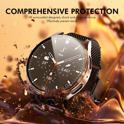 For Samsung Galaxy Watch7 40mm ENKAY Hat-Prince Full Coverage Electroplated Soft TPU Case with Screen Protection(Rose Gold) - Watch Cases by ENKAY | Online Shopping UK | buy2fix