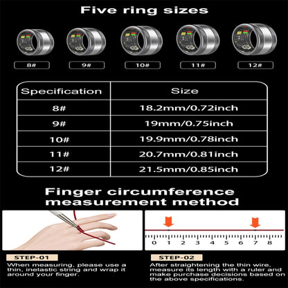 R18 SIZE 10 Smart Ring, Support Heart Rate / Blood Oxygen / Sleep / Multiple Sports Modes(Gold) - Smart Rings / Smart Telephones by buy2fix | Online Shopping UK | buy2fix