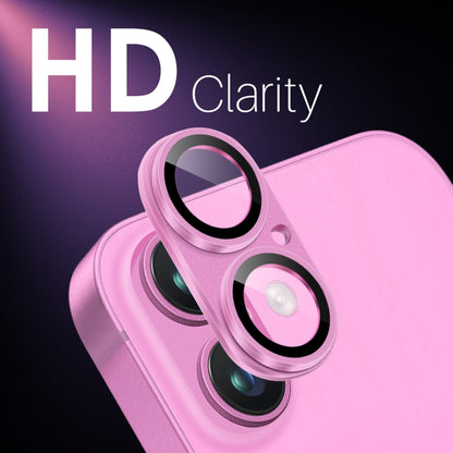 For iPhone 16 / 16 Plus NORTHJO Matte Camera Lens Protector Tempered Glass Rear Lens Film(Rose) - iPhone 16 Tempered Glass by NORTHJO | Online Shopping UK | buy2fix