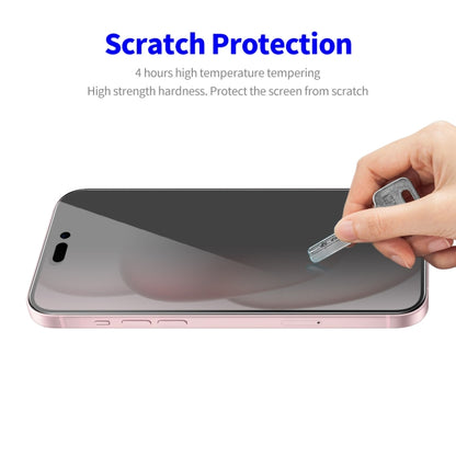 For iPhone 16 2pcs ENKAY Hat-Prince 28 Degree Anti-peeping Privacy Tempered Glass Film - iPhone 16 Tempered Glass by ENKAY | Online Shopping UK | buy2fix