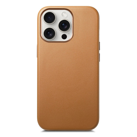 For iPhone 16 Pro Max Electroplated Metal Button Shockproof Phone Case(Brown) - iPhone 16 Pro Max Cases by buy2fix | Online Shopping UK | buy2fix