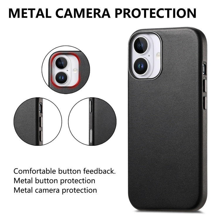 For iPhone 16 Electroplated Metal Button Shockproof Phone Case(Black) - iPhone 16 Cases by buy2fix | Online Shopping UK | buy2fix