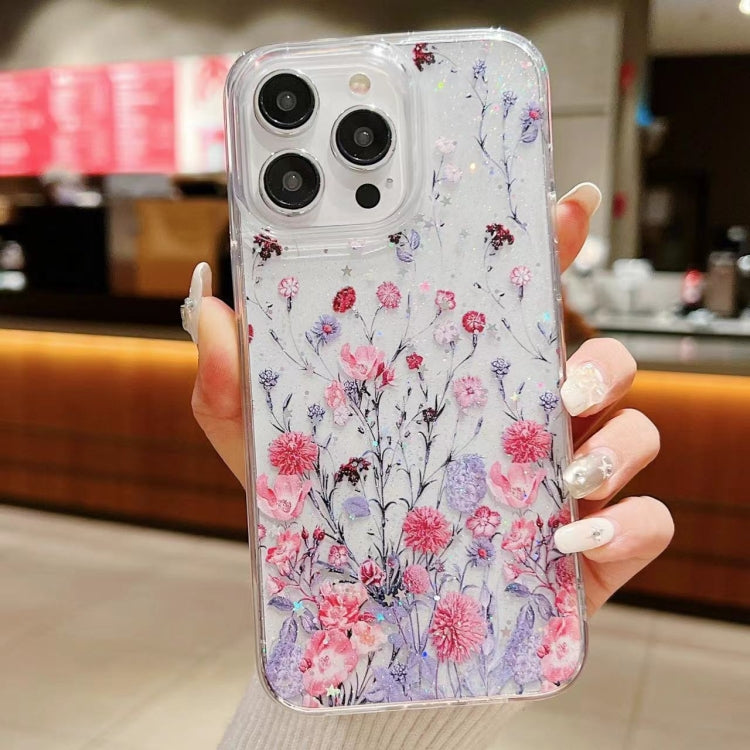 For iPhone 16 Pro Spring Garden Epoxy TPU Phone Case(F02 Spring Garden) - iPhone 16 Pro Cases by buy2fix | Online Shopping UK | buy2fix