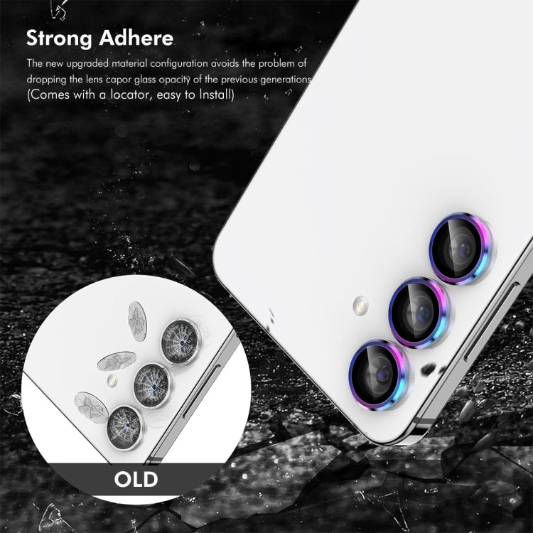 For OPPO Reno12 Global ENKAY Hat-Prince 9H Rear Camera Lens Aluminium Alloy Tempered Glass Film(Silver) - Reno12 Tempered Glass by ENKAY | Online Shopping UK | buy2fix