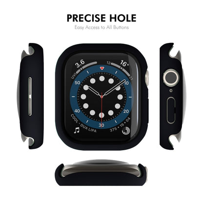 For Apple Watch Series 10 46mm ENKAY Hat-Prince PC Tempered Glass Film Integrated Watch Case(Midnight Blue) - Watch Cases by ENKAY | Online Shopping UK | buy2fix