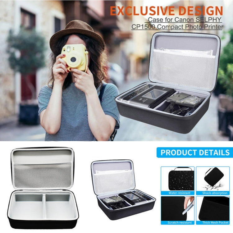 For Canon SELPHY CP1300 / CP1200 / CP1500 Wireless Photo Printer Storage Bag Outdoor Travel Hard Shell Protective Case - Printer Accessories by buy2fix | Online Shopping UK | buy2fix