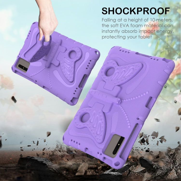 For Lenovo Tab M11 / Xiaoxin Pad 11 2024 Butterfly Bracket EVA Shockproof Tablet Case(Light Purple) - Lenovo by buy2fix | Online Shopping UK | buy2fix