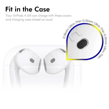 For Apple AirPods 4 2024 ENKAY Hat-Prince Thickened Silicone Case with Hook and Anti-lost Silicone Earbuds(Purple) - For AirPods 4 by ENKAY | Online Shopping UK | buy2fix