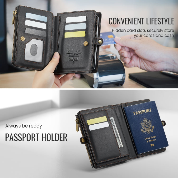 CaseMe-Me60 Multi-functional Anti-theft Swipe Passport Wallet(Black) -  by CaseMe | Online Shopping UK | buy2fix