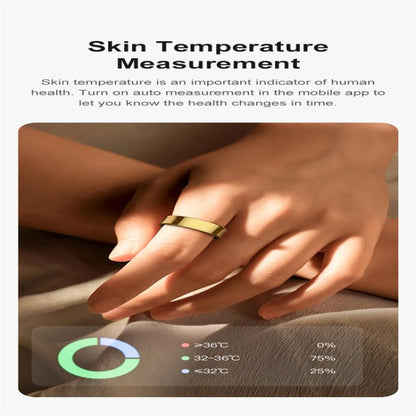 R09 SIZE 9 Smart Ring, Support Heart Rate / Blood Oxygen / Sleep Monitoring / Multiple Sports Modes(Gold) - Smart Rings / Smart Telephones by buy2fix | Online Shopping UK | buy2fix