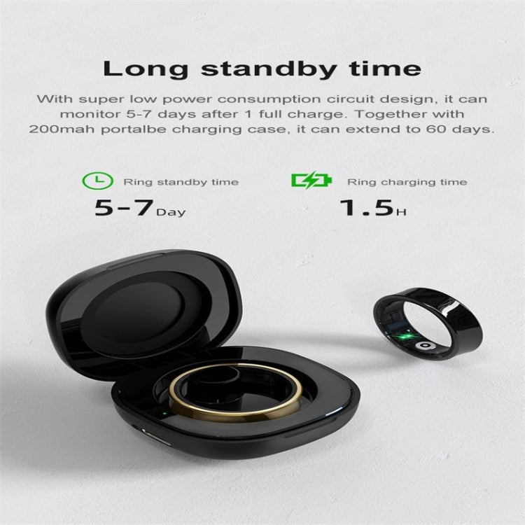 R09 SIZE 11 Smart Ring, Support Heart Rate / Blood Oxygen / Sleep Monitoring / Multiple Sports Modes(Black) - Smart Rings / Smart Telephones by buy2fix | Online Shopping UK | buy2fix