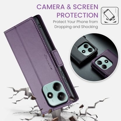 For Redmi Note 14 5G CaseMe 023 Butterfly Buckle Litchi Texture RFID Anti-theft Leather Phone Case(Purple) - Note 14 Cases by CaseMe | Online Shopping UK | buy2fix