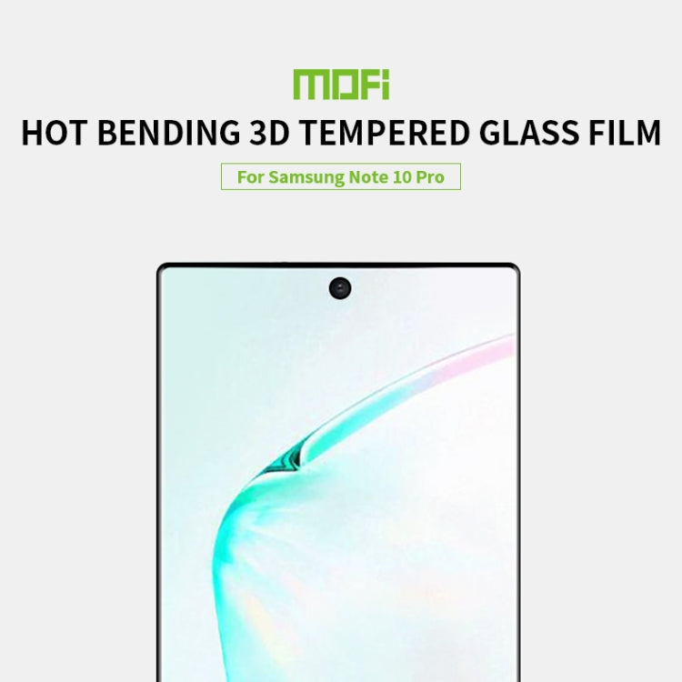 MOFI 9H 3D Explosion Proof Thermal Bending Full Screen Covered With Tempered Glass Film for Galaxy note10+(Black) - Galaxy Tempered Glass by MOFI | Online Shopping UK | buy2fix