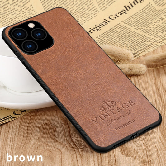 For iPhone 11 Pro Max PINWUYO Pin Rui Series Classical Leather, PC + TPU + PU Leather Waterproof And Anti-fall All-inclusive Protective Shell (Brown) - iPhone 11 Pro Max Cases by PINWUYO | Online Shopping UK | buy2fix