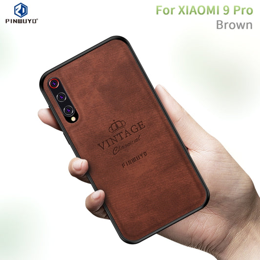For Xiaomi Mi 9 Pro PINWUYO Zun Series PC + TPU + Skin Waterproof And Anti-fall All-inclusive Protective Shell(Brown) - Xiaomi Cases by PINWUYO | Online Shopping UK | buy2fix