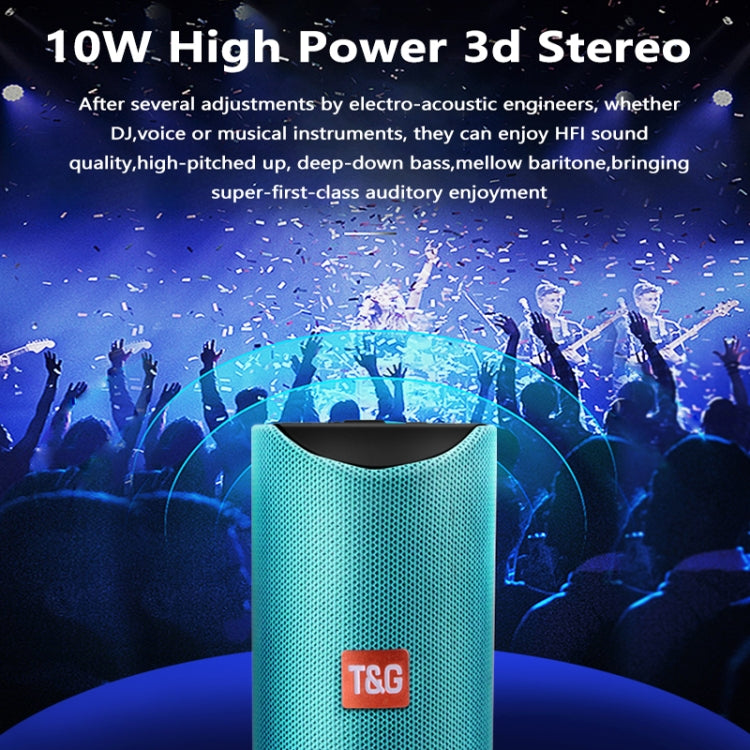 T&G TG113 Portable Bluetooth Speakers Waterproof Stereo Outdoor Loudspeaker MP3 Bass Sound Box with FM Radio(Red) - Desktop Speaker by T&G | Online Shopping UK | buy2fix