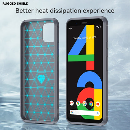 For Google Pixel 4a Brushed Texture Carbon Fiber Shockproof TPU Case (Grey) - Google Cases by buy2fix | Online Shopping UK | buy2fix