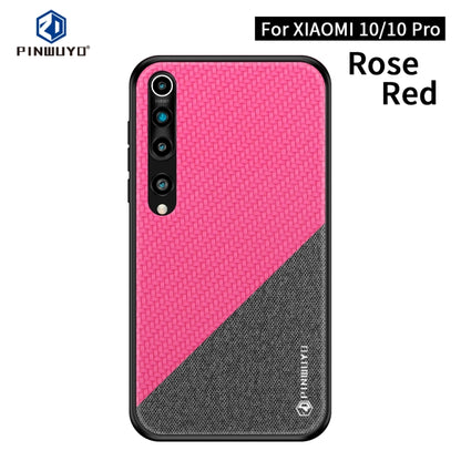 For Xiaomi 10 / 10pro PINWUYO Rong Series  Shockproof PC + TPU+ Chemical Fiber Cloth Protective Cover(Red) - Xiaomi Cases by PINWUYO | Online Shopping UK | buy2fix