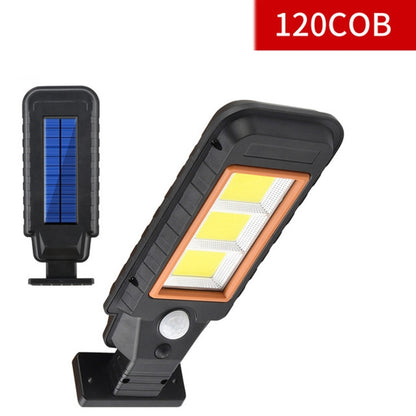 120 COB Solar Lamp Body Induction Wall Lamp LED Outdoor Waterproof Lighting Street Lamp(Orange Edge) - Solar Lights by buy2fix | Online Shopping UK | buy2fix