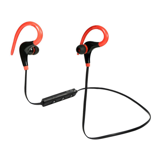 AiWei BT-01 Wireless Bluetooth Earphone with Microphone Hook Sports Earphone(Red) - Neck-mounted Earphone by AiWei | Online Shopping UK | buy2fix