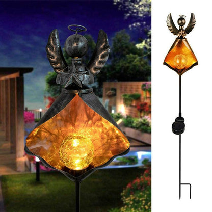 Solar Flame Light LED Iron Art Outdoor Garden Lawn Decorative Ground Plug Light Landscape Lamp(Style 1) - Solar Lights by buy2fix | Online Shopping UK | buy2fix