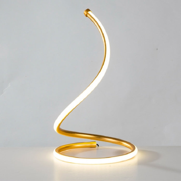 LED Spiral Table Lamp Home Living Room Bedroom Decoration Lighting Bedside Light, Specifications:UK Plug(White) - Bedside Light by buy2fix | Online Shopping UK | buy2fix