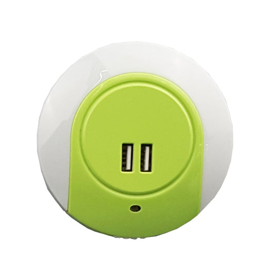 A78B LED Night Light With USB Port Intelligent Light Control Sensor Light, Plug:UK Plug(Green) - Sensor LED Lights by buy2fix | Online Shopping UK | buy2fix