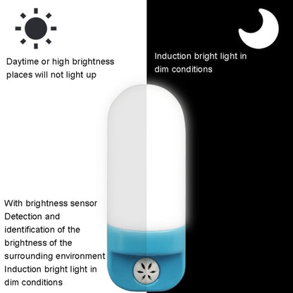 A88 Intelligent Light Sensing LED Bedside Lamp Corridor Aisle Night Light, Plug:EU Plug(Blue) - Sensor LED Lights by buy2fix | Online Shopping UK | buy2fix