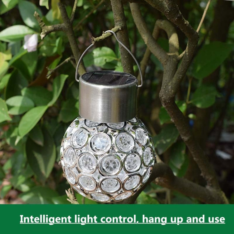 2 PCS Solar Hollow Ball Pendent Lamp Decorative Garden Light(Colorful Light) - Solar Lights by buy2fix | Online Shopping UK | buy2fix