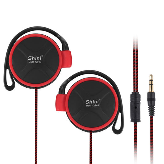 Shini Q940 3.5mm Super Bass EarHook Earphone for Mp3 Player Computer Mobile(Red No Mic) - Normal Style Earphone by Shini | Online Shopping UK | buy2fix