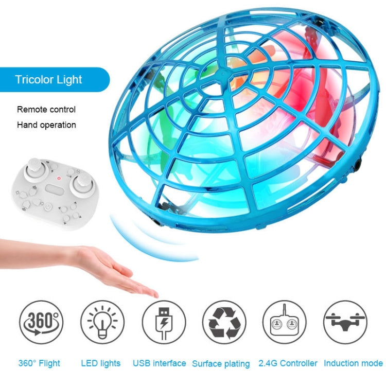 Colorful Lights 5 Induction Quadcopter UFO Mini Drone, Colour: Blue - RC Aircrafts by buy2fix | Online Shopping UK | buy2fix