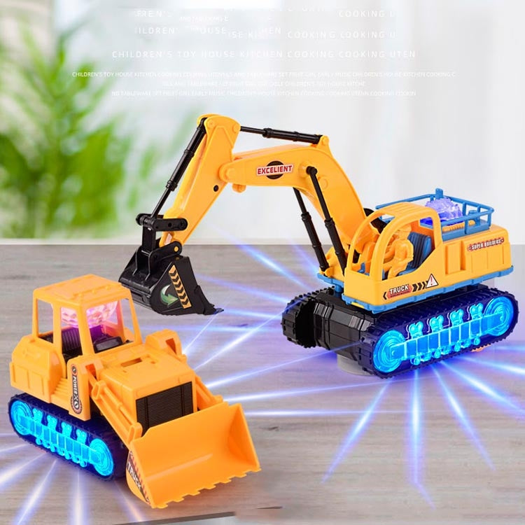 Children Light And Music Simulation Electric Excavator Car Toy, Style: Engineering Vehicle - Music Toys by buy2fix | Online Shopping UK | buy2fix