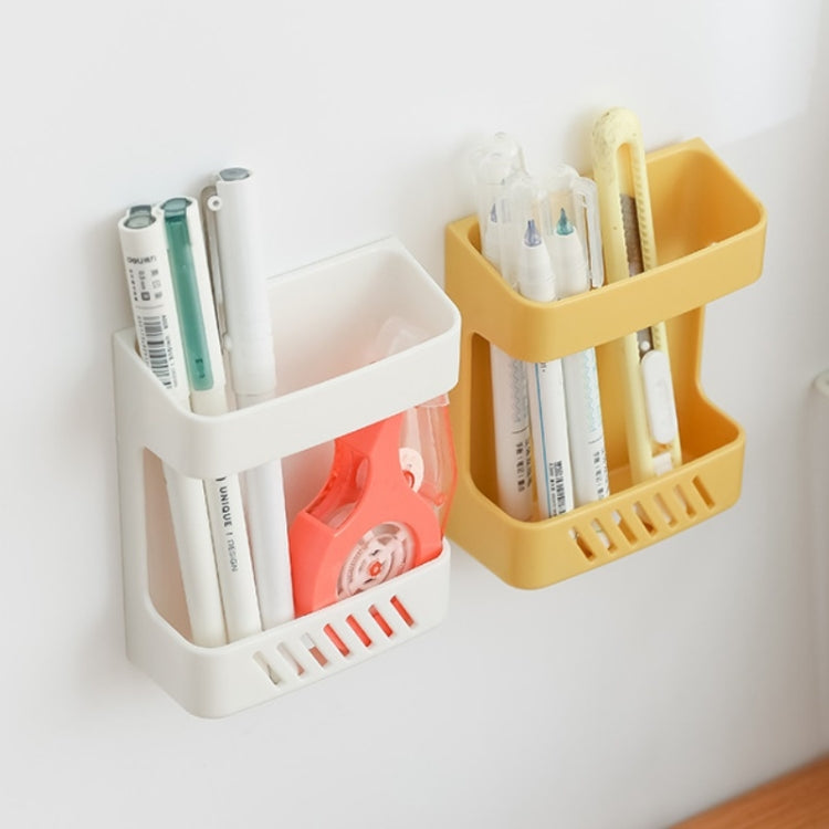 Wall-Mounted Remote Control Storage Box Household Multi-Function Rack(Yellow) - Shelf & Hooks by buy2fix | Online Shopping UK | buy2fix