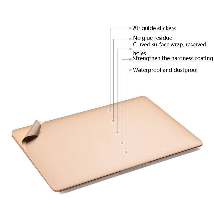 JRC Laptop Film Computer Top Shell Body Protection Sticker For MacBook Pro 13.3 inch A1706 / A1989 (with Touch Bar)(Champagne Gold) - Protector Sticker by JRC | Online Shopping UK | buy2fix