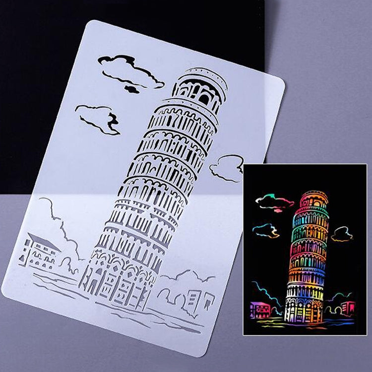 1 Paris Tower Construction Series Painting Template Theme City A4 Label Template - Art Supplies by buy2fix | Online Shopping UK | buy2fix