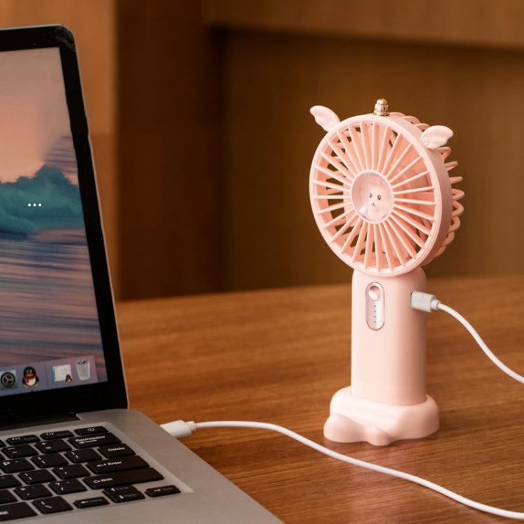 N12 Office Desktop USB Handheld Mini Fan, Fan diameter: 1200 MAH(Teenage Powder) - Electric Fans by buy2fix | Online Shopping UK | buy2fix
