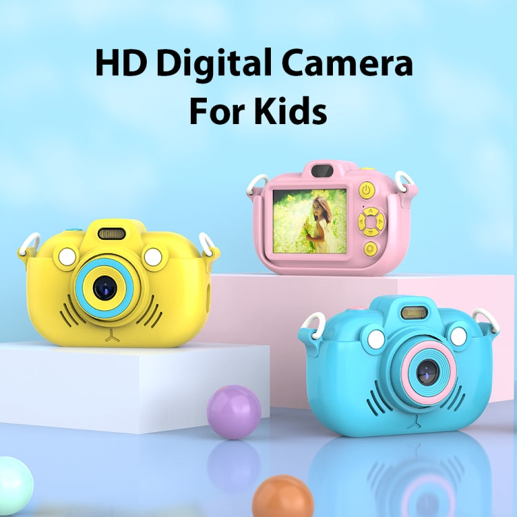 DC502 2.4-Inch 16X Zoom 2.7K Video Recording Children Digital Camera, Color: Yellow + 32G(AU Plug) - Children Cameras by buy2fix | Online Shopping UK | buy2fix