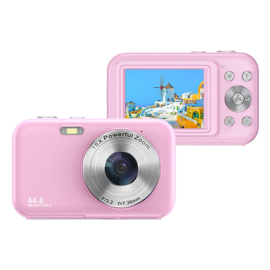 DC406L 2.4-Inch 1080P Mini HD 16X Zoom Digital Camera Home Children Camera UK Plug(Pink) - Children Cameras by buy2fix | Online Shopping UK | buy2fix