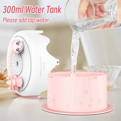 M328 Battery Type Mini Desktop Night Light Cartoon Cake Silent Spray Humidifier(Pink) - Air Purifiers & Accessories by buy2fix | Online Shopping UK | buy2fix